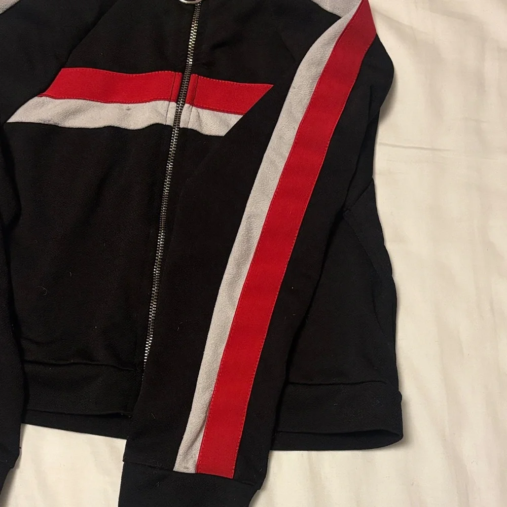 Pinc Premium Black and Red Kids Jacket